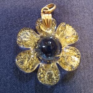 3 for💲25🌟glass flower charm pendant for necklace